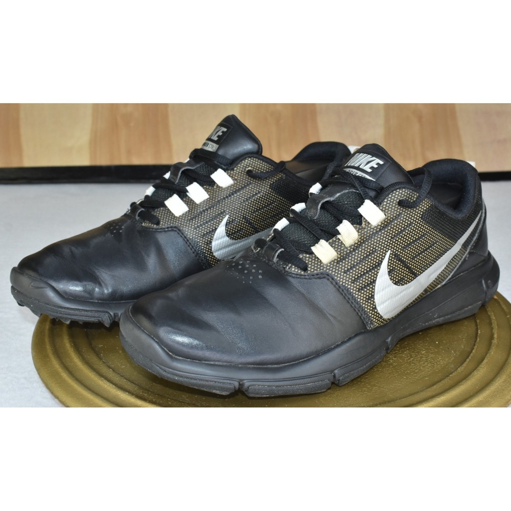 Nike CTRL Explorer Men Shoes Size 8.5 Black Leather Spikeless Golf - Flaws -